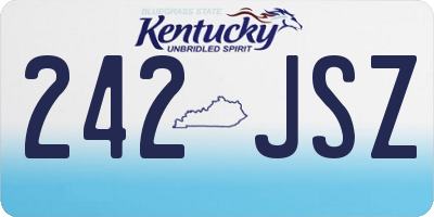 KY license plate 242JSZ