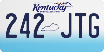 KY license plate 242JTG