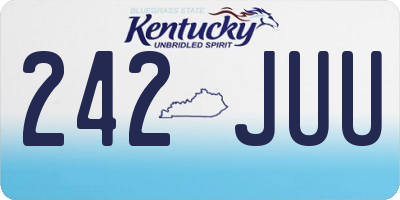 KY license plate 242JUU