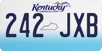 KY license plate 242JXB