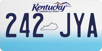 KY license plate 242JYA