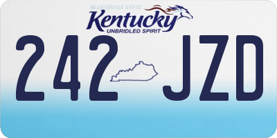 KY license plate 242JZD