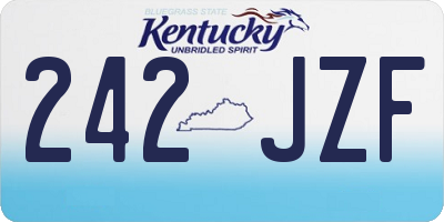 KY license plate 242JZF