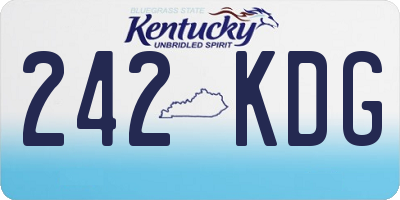 KY license plate 242KDG