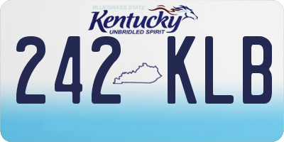 KY license plate 242KLB