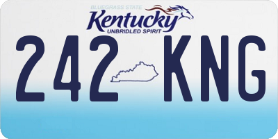 KY license plate 242KNG
