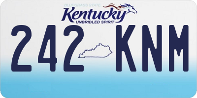 KY license plate 242KNM