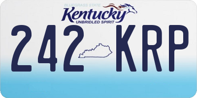 KY license plate 242KRP