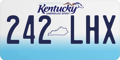 KY license plate 242LHX