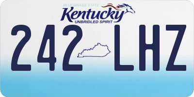 KY license plate 242LHZ