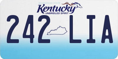 KY license plate 242LIA