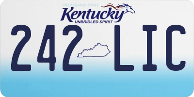 KY license plate 242LIC