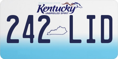KY license plate 242LID