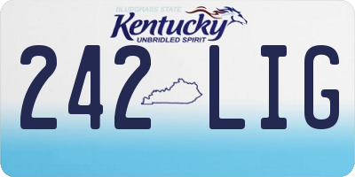 KY license plate 242LIG
