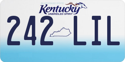 KY license plate 242LIL