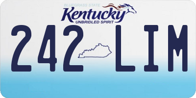 KY license plate 242LIM