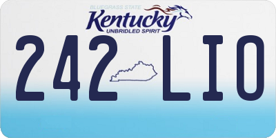 KY license plate 242LIO
