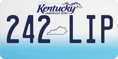 KY license plate 242LIP