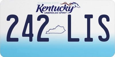 KY license plate 242LIS