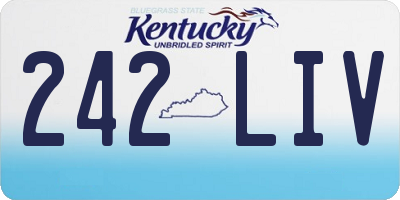KY license plate 242LIV