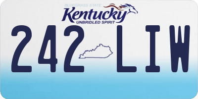 KY license plate 242LIW