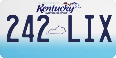 KY license plate 242LIX