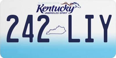 KY license plate 242LIY