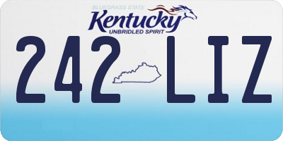 KY license plate 242LIZ