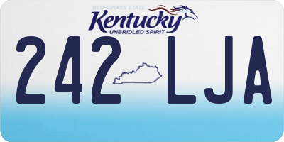 KY license plate 242LJA