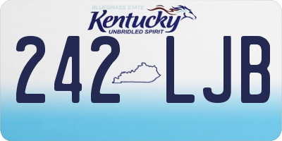 KY license plate 242LJB