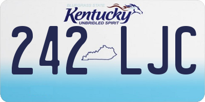 KY license plate 242LJC