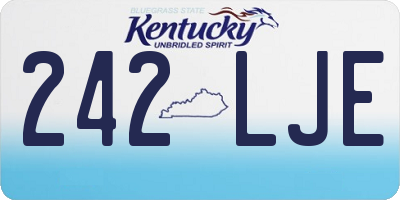 KY license plate 242LJE