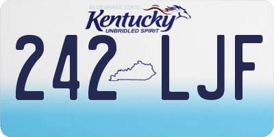 KY license plate 242LJF