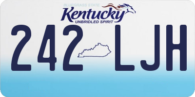 KY license plate 242LJH