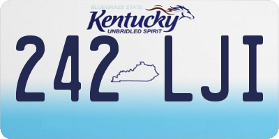 KY license plate 242LJI