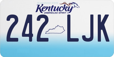 KY license plate 242LJK