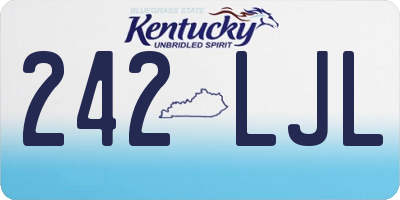 KY license plate 242LJL