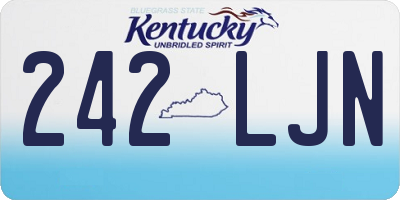 KY license plate 242LJN
