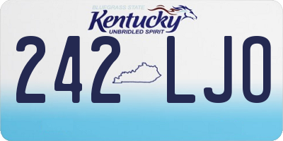 KY license plate 242LJO
