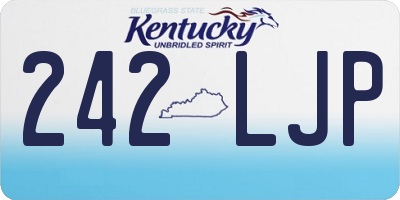 KY license plate 242LJP