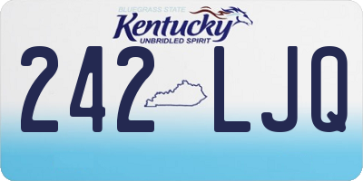 KY license plate 242LJQ