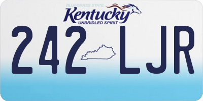 KY license plate 242LJR