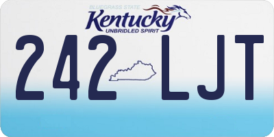 KY license plate 242LJT