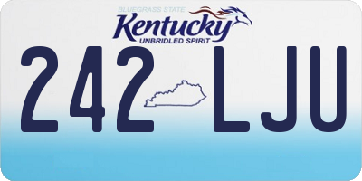 KY license plate 242LJU
