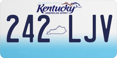 KY license plate 242LJV