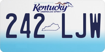 KY license plate 242LJW