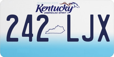 KY license plate 242LJX