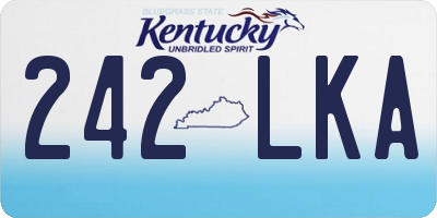 KY license plate 242LKA