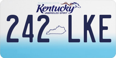 KY license plate 242LKE