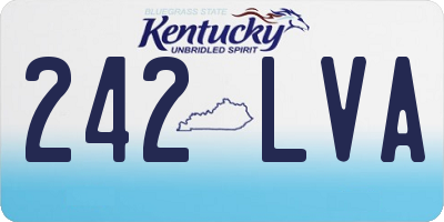 KY license plate 242LVA